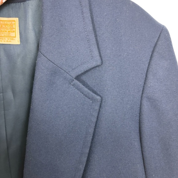 Pendleton Blazer Navy Blue Classic Cut 1 Button Hip Length Size 10 - Picture 6 of 7